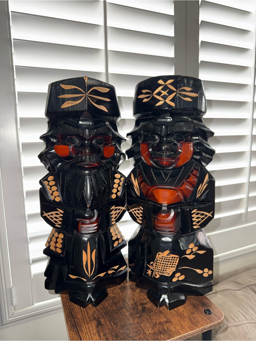 pair of vintage Ainu Nipopo Dolls